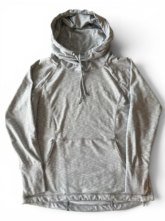 Athleta Tops - Athleta Women’s Heather Gray Cowl Neck Hooded Pullover Sweatshirt